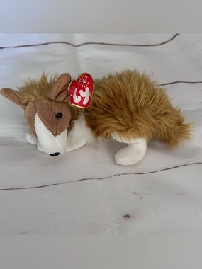 Ty Beanie Baby • “Cassie” Long Haired Collie Plush Toy